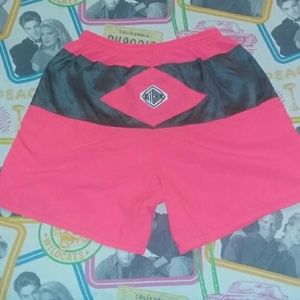 1989 BITCHIN Pink Surf Nylon Shorts 80s Skate